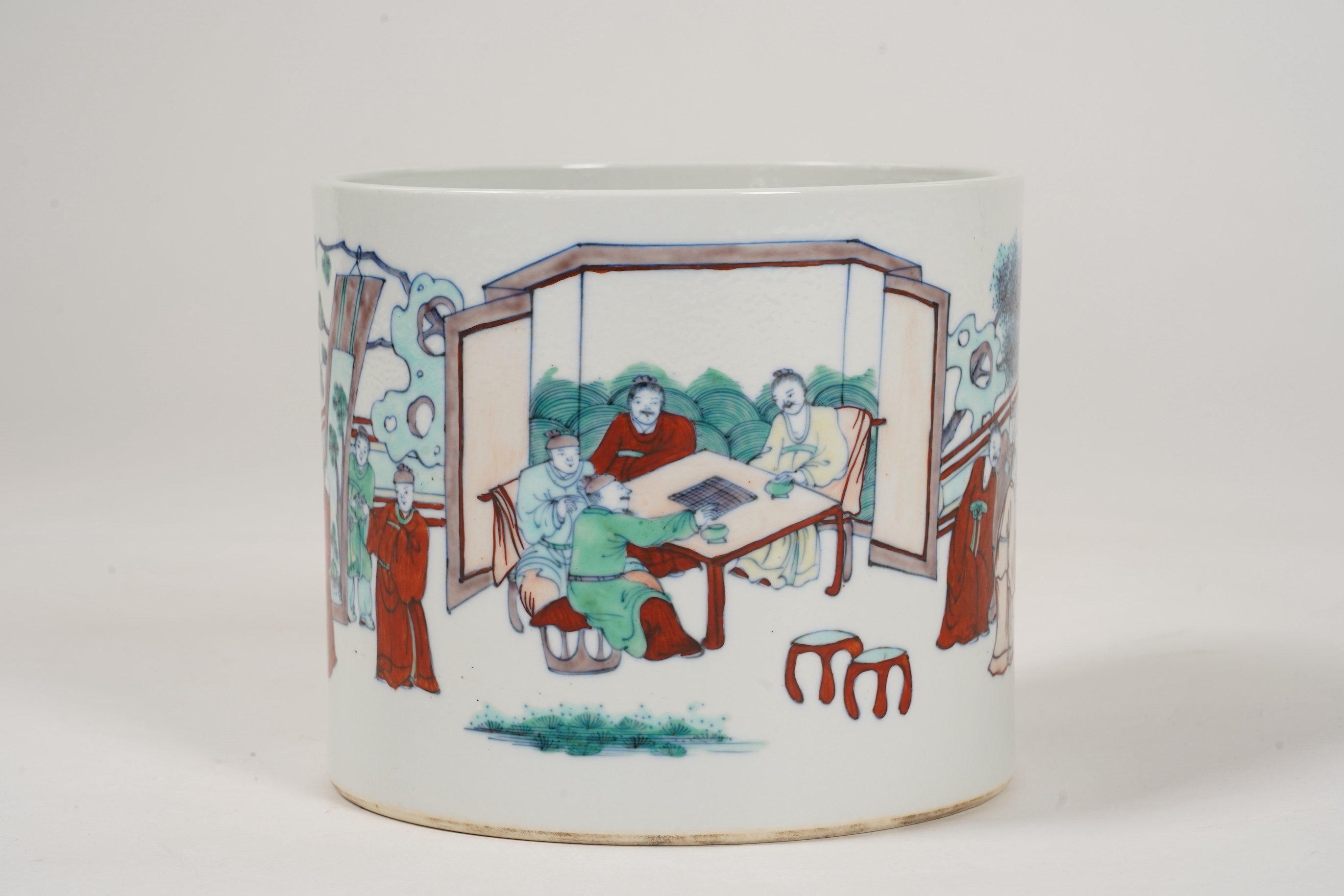 A Chinese doucai ‘scholars’ brushpot